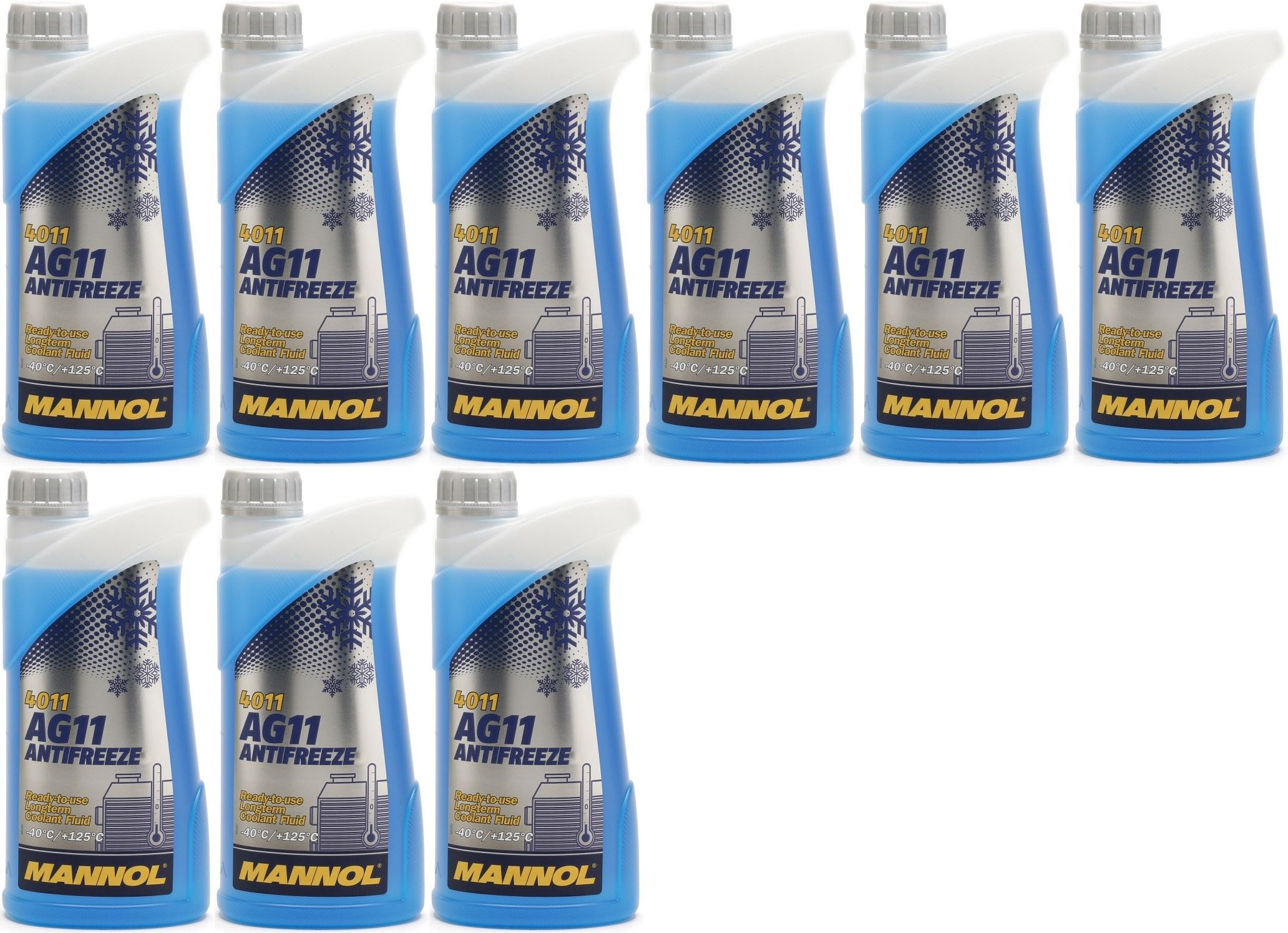 Mannol Kühlerfrostschutz Antifreeze AG11 -40 Fertigmischung 9x 1l = 9 Liter