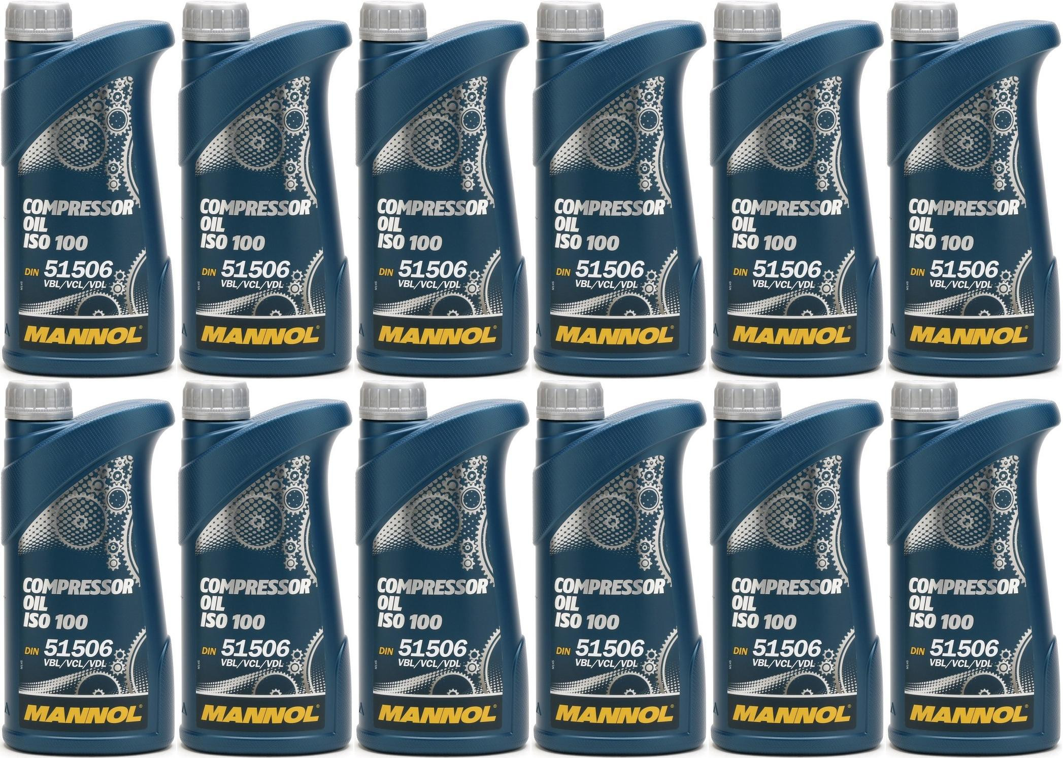 MANNOL Compressor Oil ISO 100 12x 1l = 12 Liter