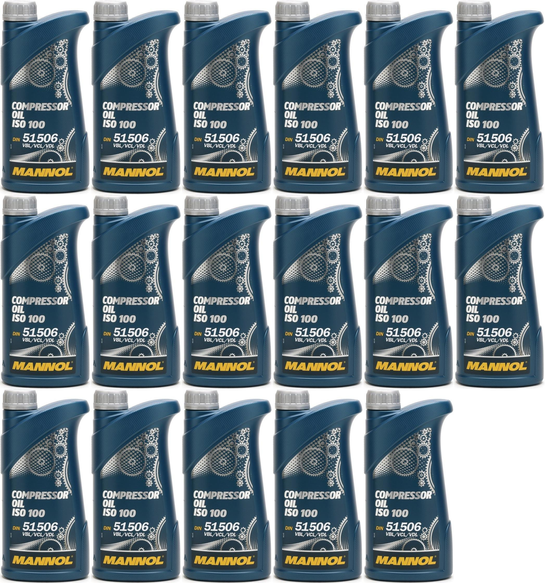 MANNOL Compressor Oil ISO 100 17x 1l = 17 Liter