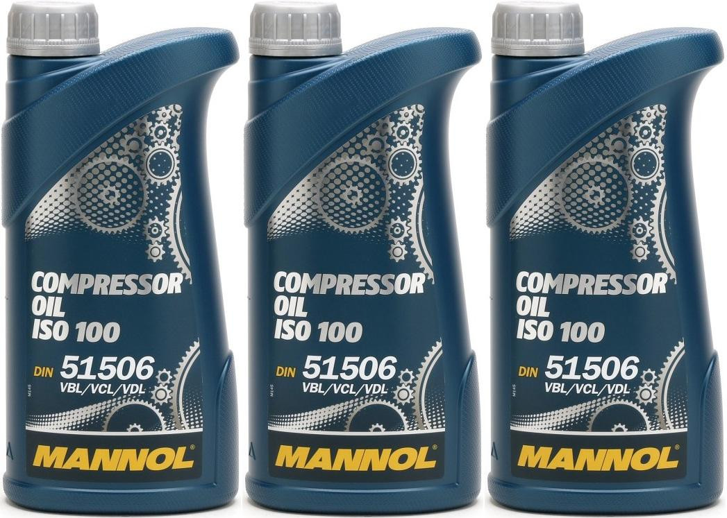 MANNOL Compressor Oil ISO 100 3x 1l = 3 Liter