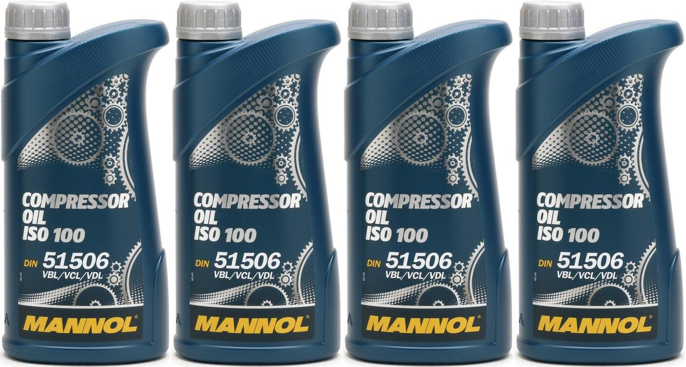 MANNOL Compressor Oil ISO 100 4x 1l = 4 Liter