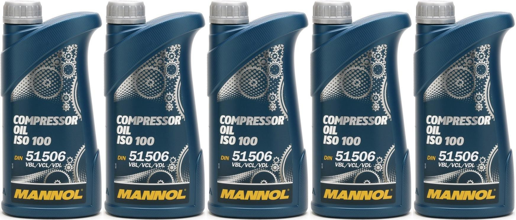 MANNOL Compressor Oil ISO 100 5x 1l = 5 Liter