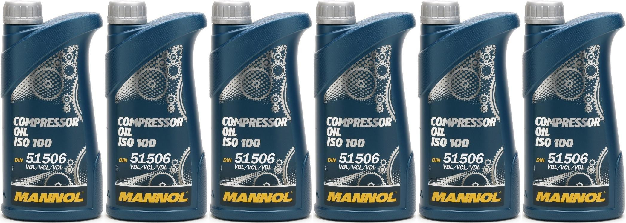 MANNOL Compressor Oil ISO 100 6x 1l = 6 Liter