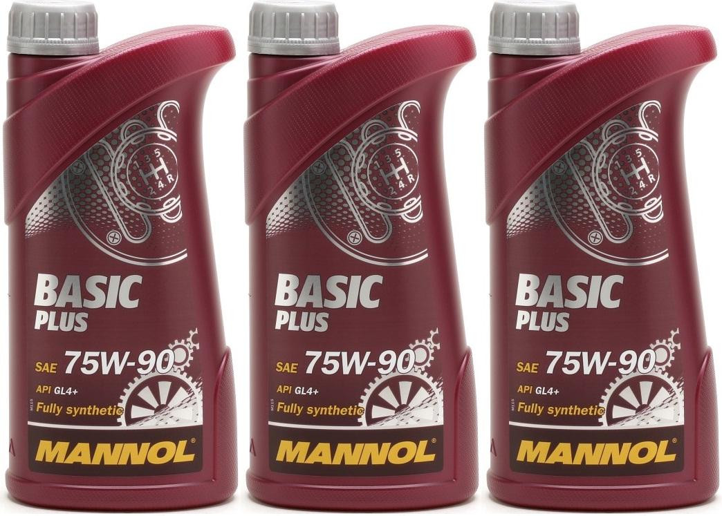 MANNOL Basic Plus 75W-90 API GL 4+ 3x 1l = 3 Liter
