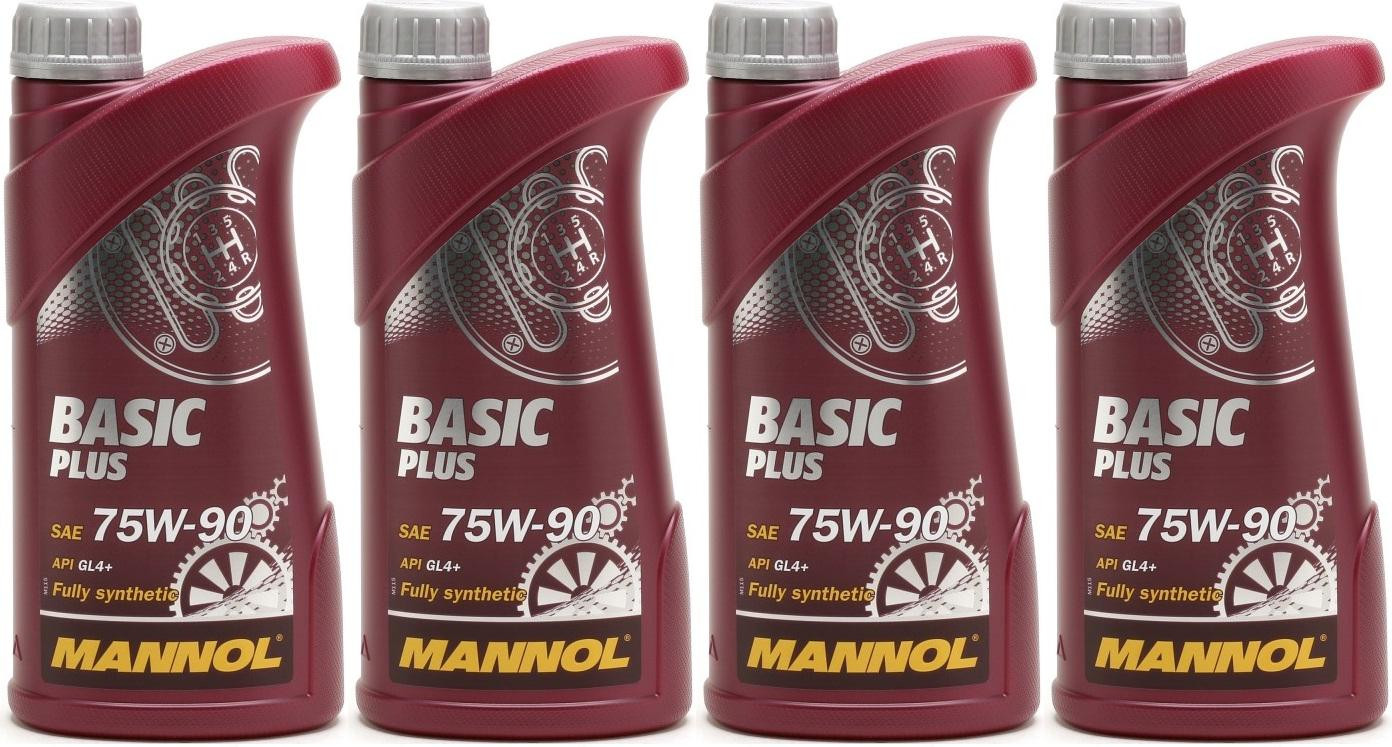 MANNOL Basic Plus 75W-90 API GL 4+ 4x 1l = 4 Liter