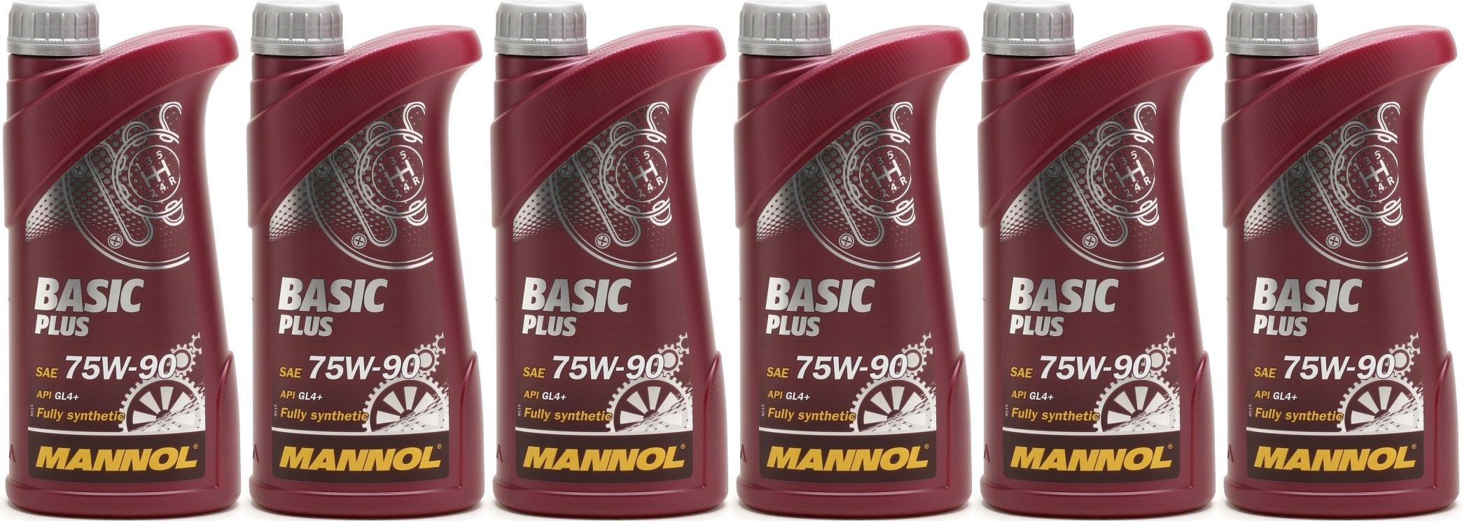 MANNOL Basic Plus 75W-90 API GL 4+ 6x 1l = 6 Liter