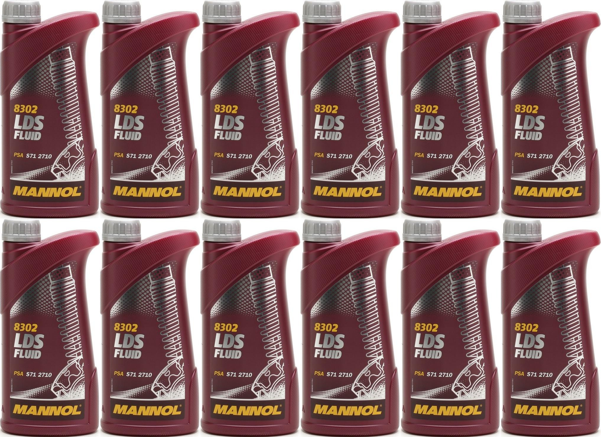 MANNOL LDS Fluid Hydrauliköl 12x 1l = 12 Liter