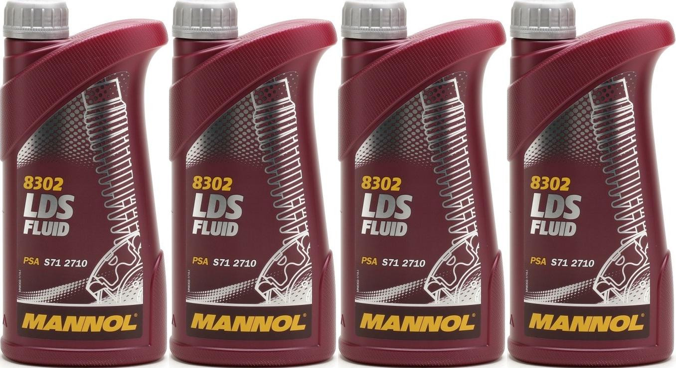 MANNOL LDS Fluid Hydrauliköl 4x 1l = 4 Liter