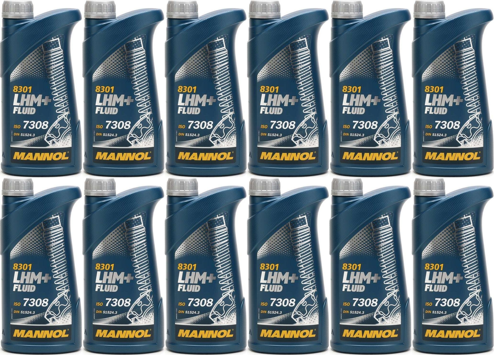 MANNOL LHM+ Fluid Hydrauliköl 12x 1l = 12 Liter