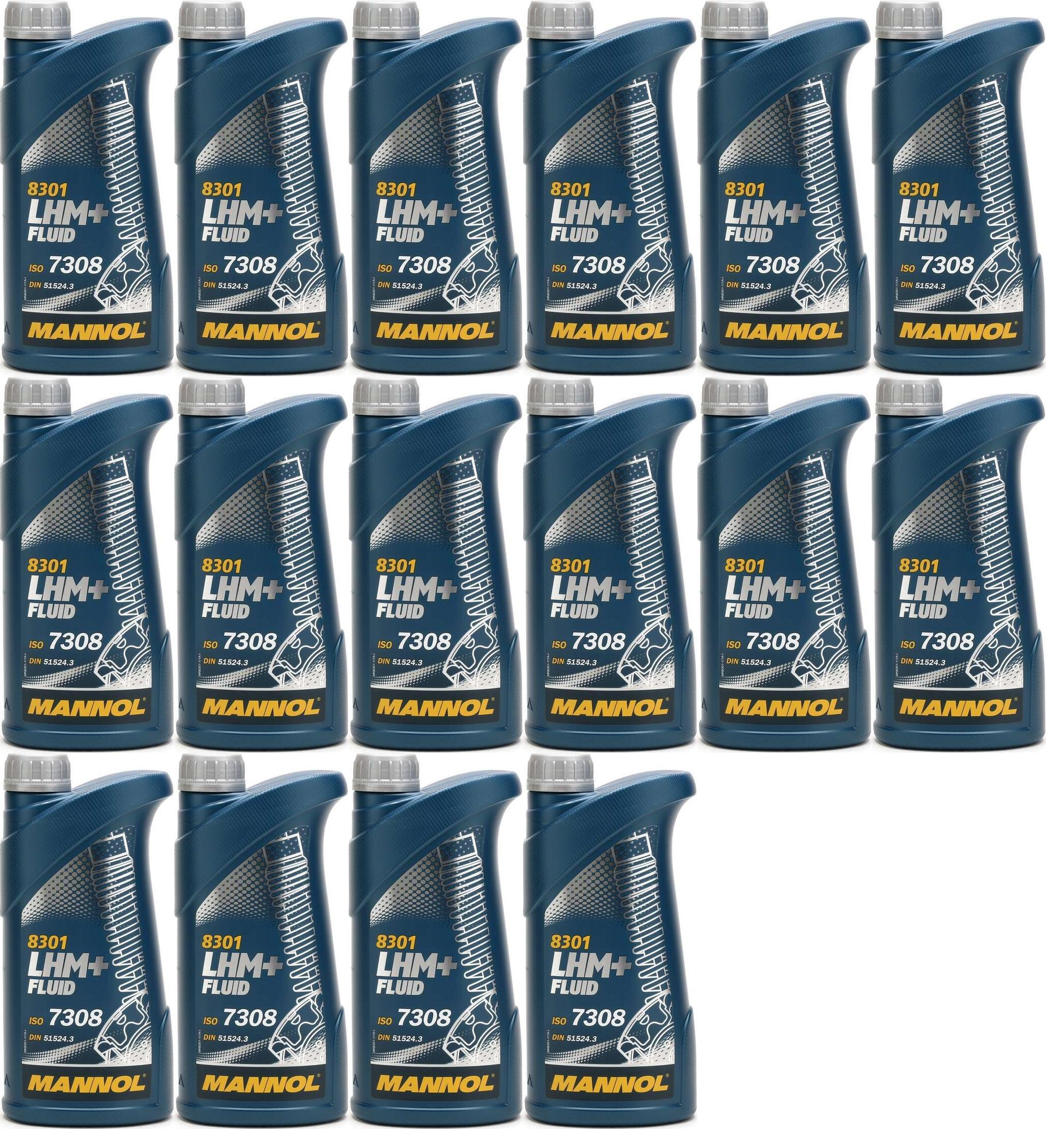 MANNOL LHM+ Fluid Hydrauliköl 16x 1l = 16 Liter