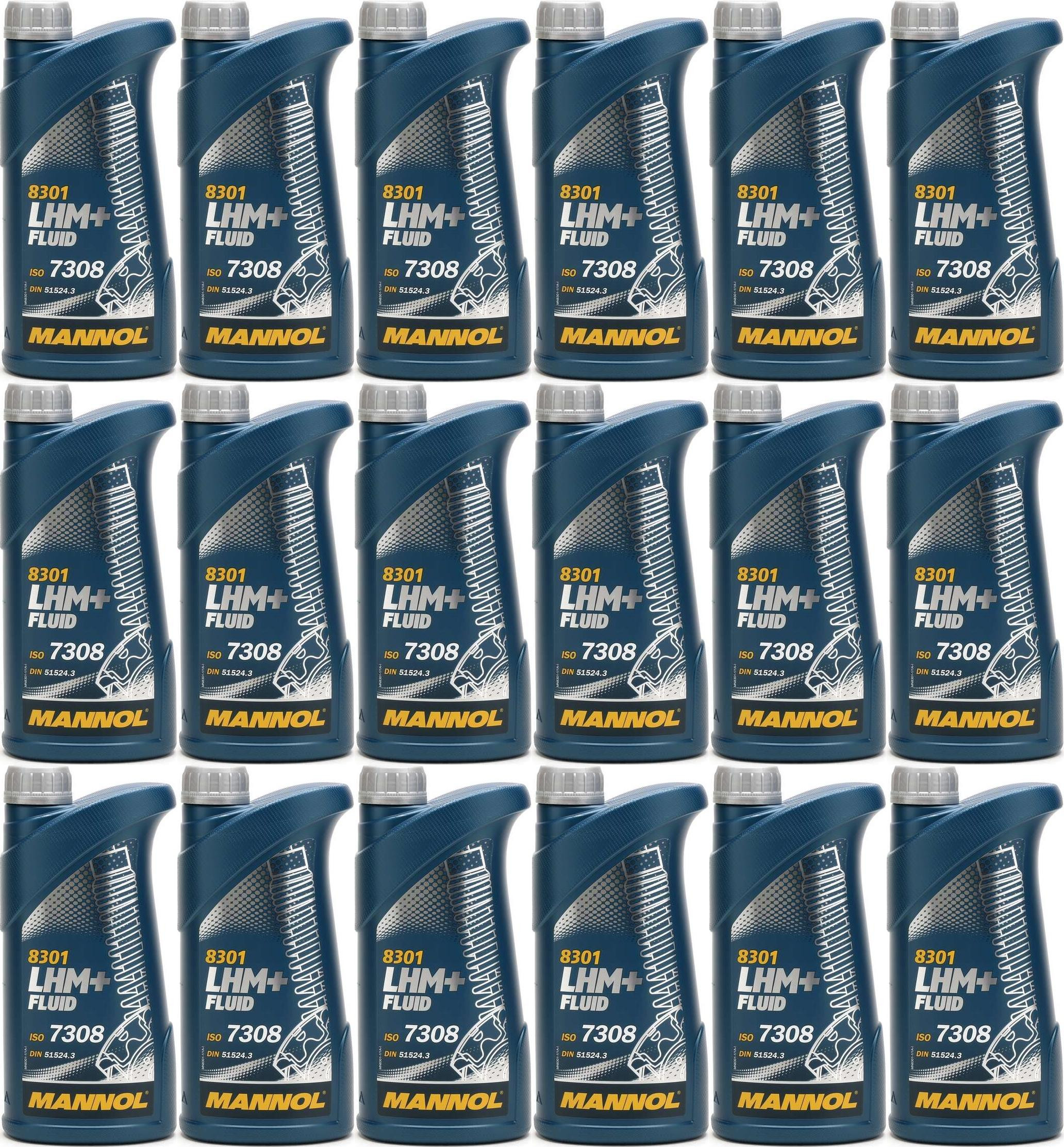 MANNOL LHM+ Fluid Hydrauliköl 18x 1l = 18 Liter