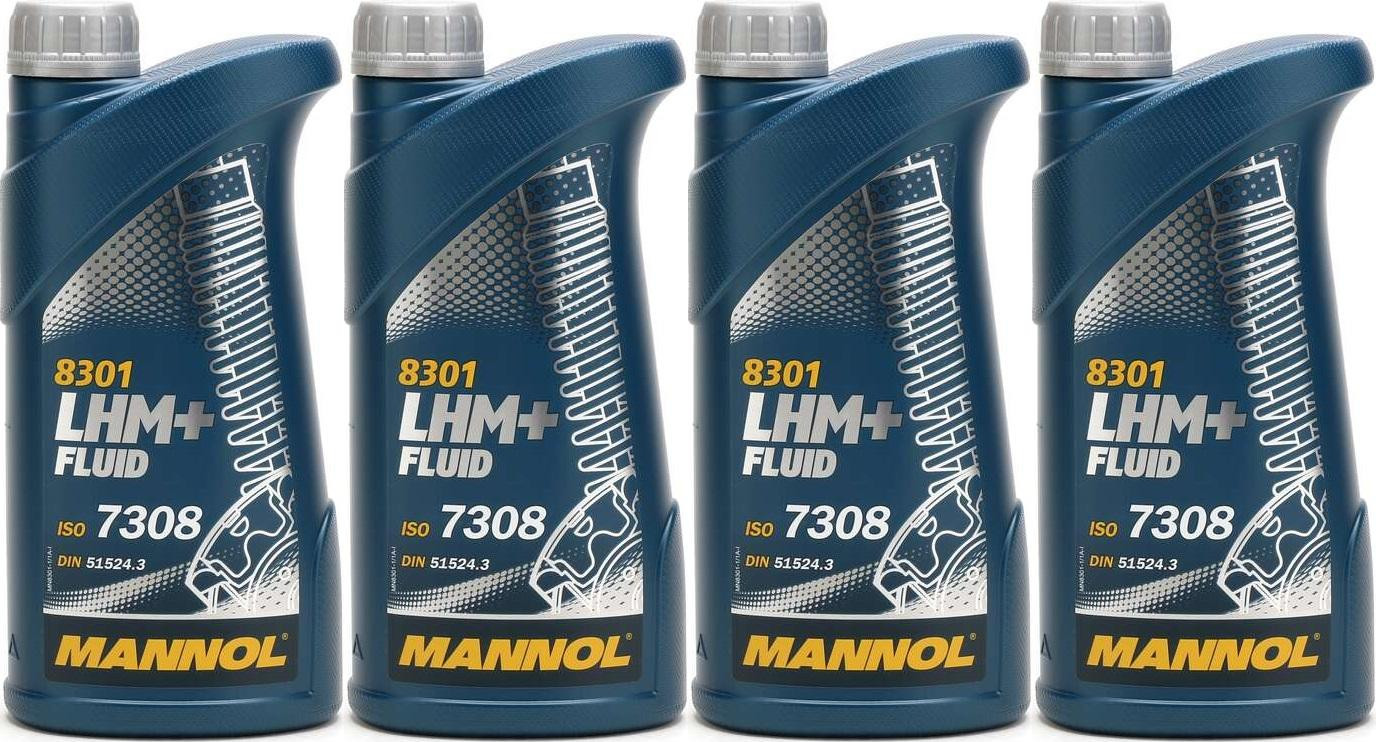 MANNOL LHM+ Fluid Hydrauliköl 4x 1l = 4 Liter