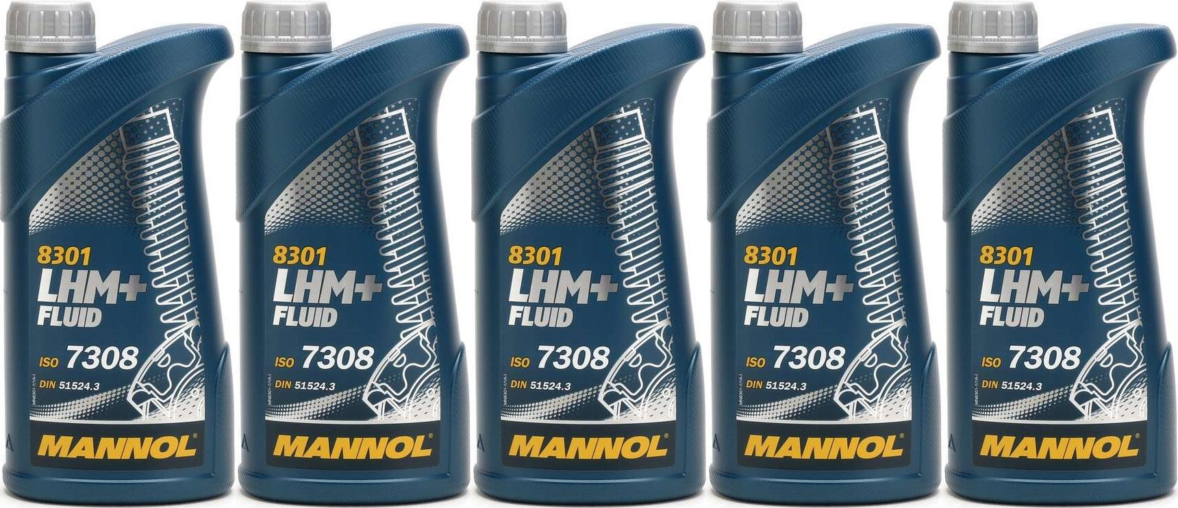MANNOL LHM+ Fluid Hydrauliköl 5x 1l = 5 Liter