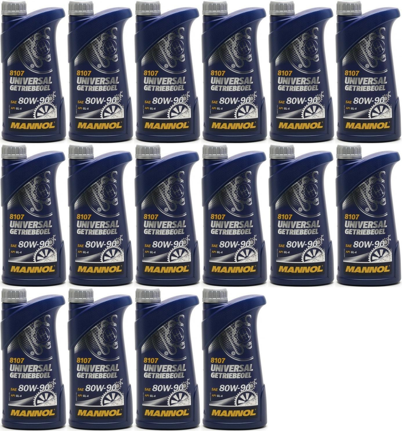 MANNOL Universal Getriebeöl 80W-90 API GL 4 16x 1l = 16 Liter