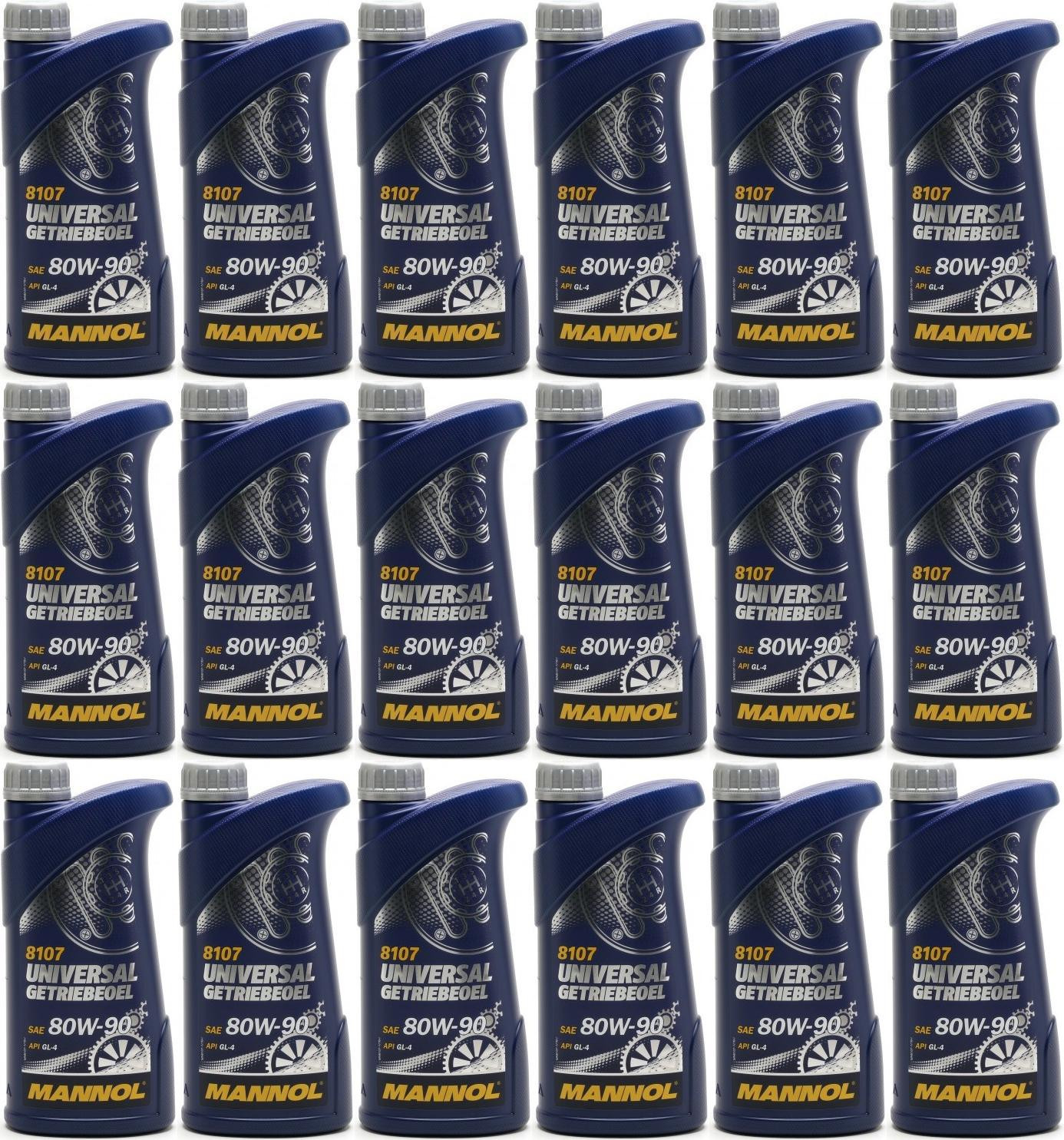 MANNOL Universal Getriebeöl 80W-90 API GL 4 18x 1l = 18 Liter