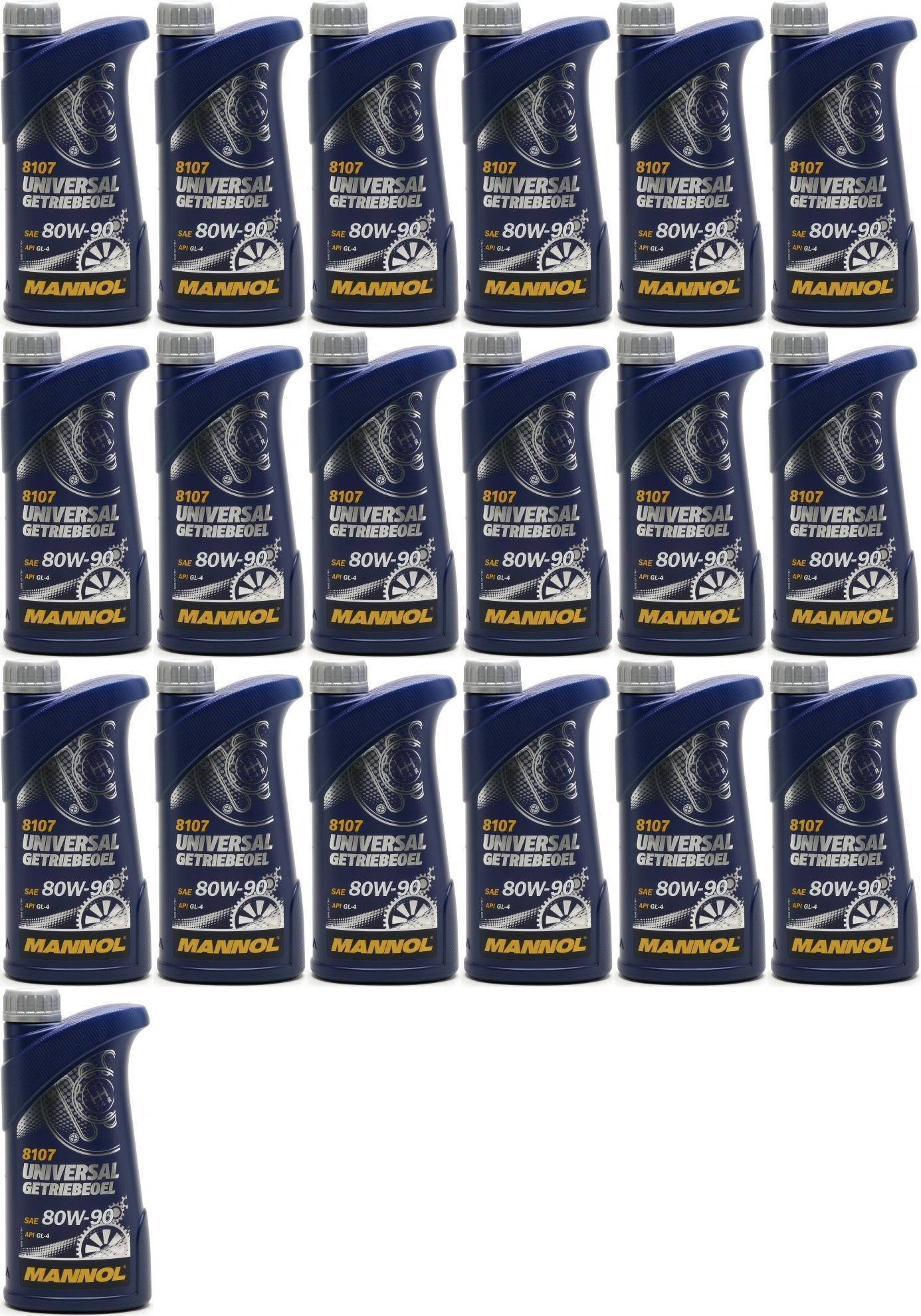 MANNOL Universal Getriebeöl 80W-90 API GL 4 19x 1l = 19 Liter