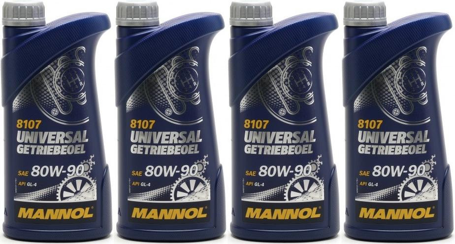 MANNOL Universal Getriebeöl 80W-90 API GL 4 4x 1l = 4 Liter