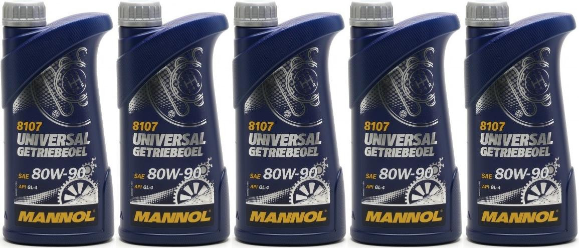 MANNOL Universal Getriebeöl 80W-90 API GL 4 5x 1l = 5 Liter