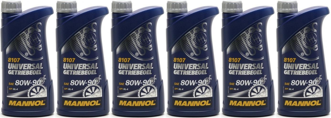 MANNOL Universal Getriebeöl 80W-90 API GL 4 6x 1l = 6 Liter