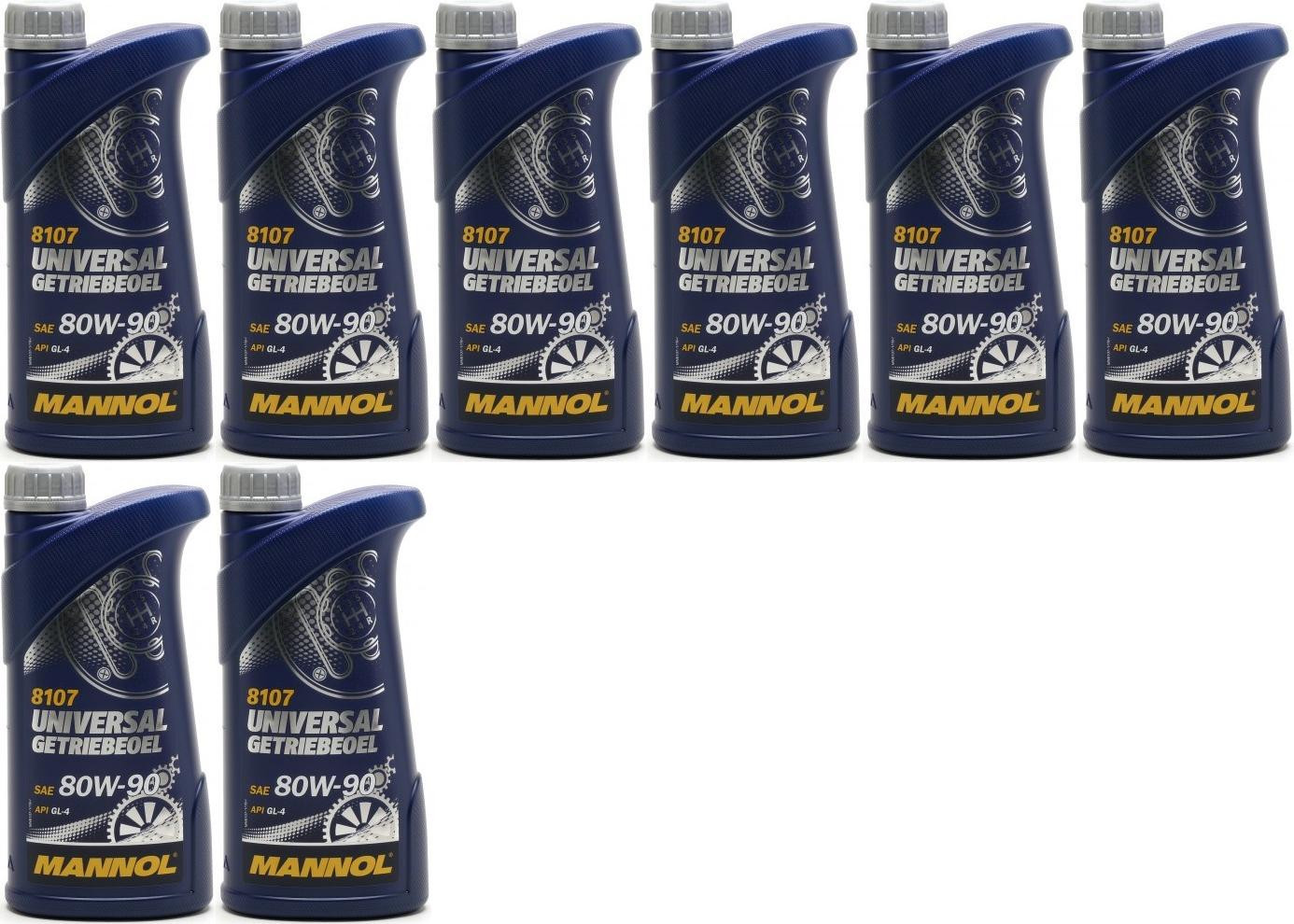 MANNOL Universal Getriebeöl 80W-90 API GL 4 8x 1l = 8 Liter