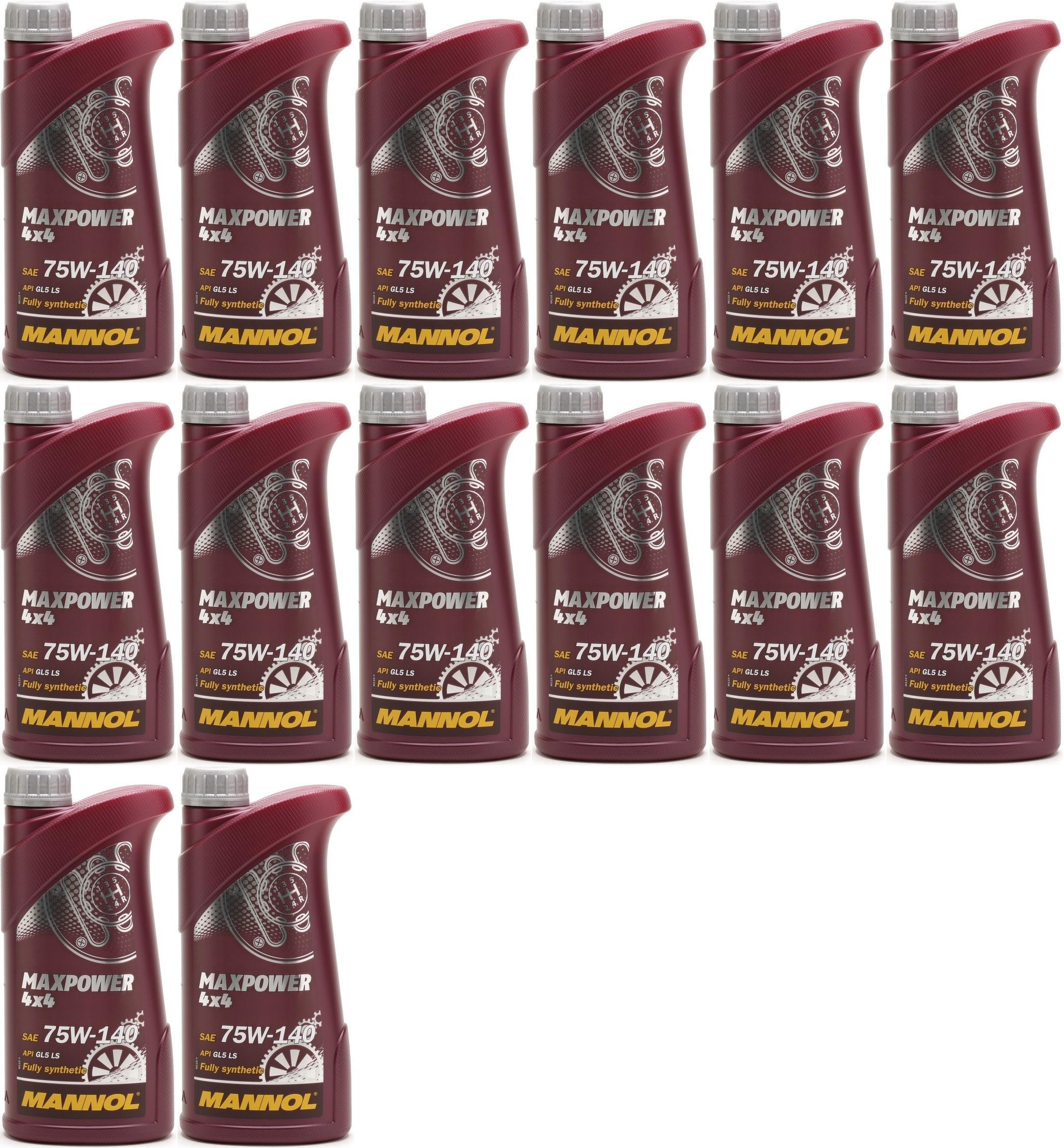 MANNOL Maxpower 4x4 75W-140 API GL 5 LS 14x 1l = 14 Liter