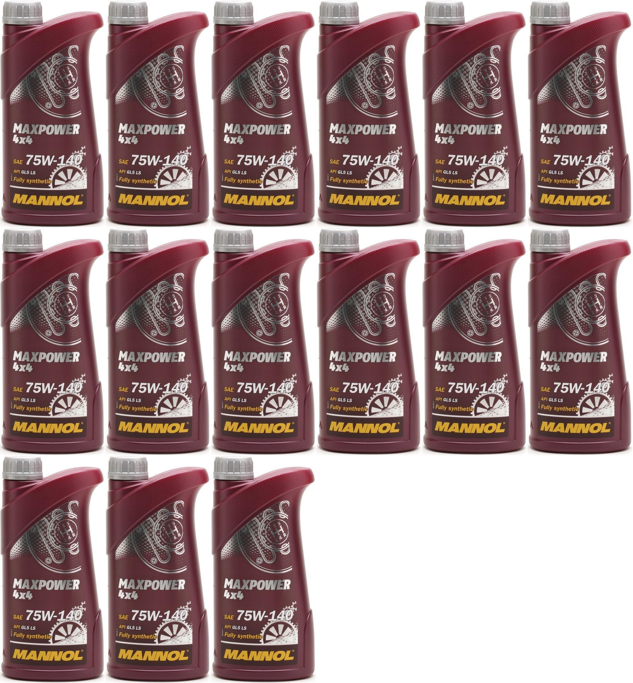 MANNOL Maxpower 4x4 75W-140 API GL 5 LS 15x 1l = 15 Liter