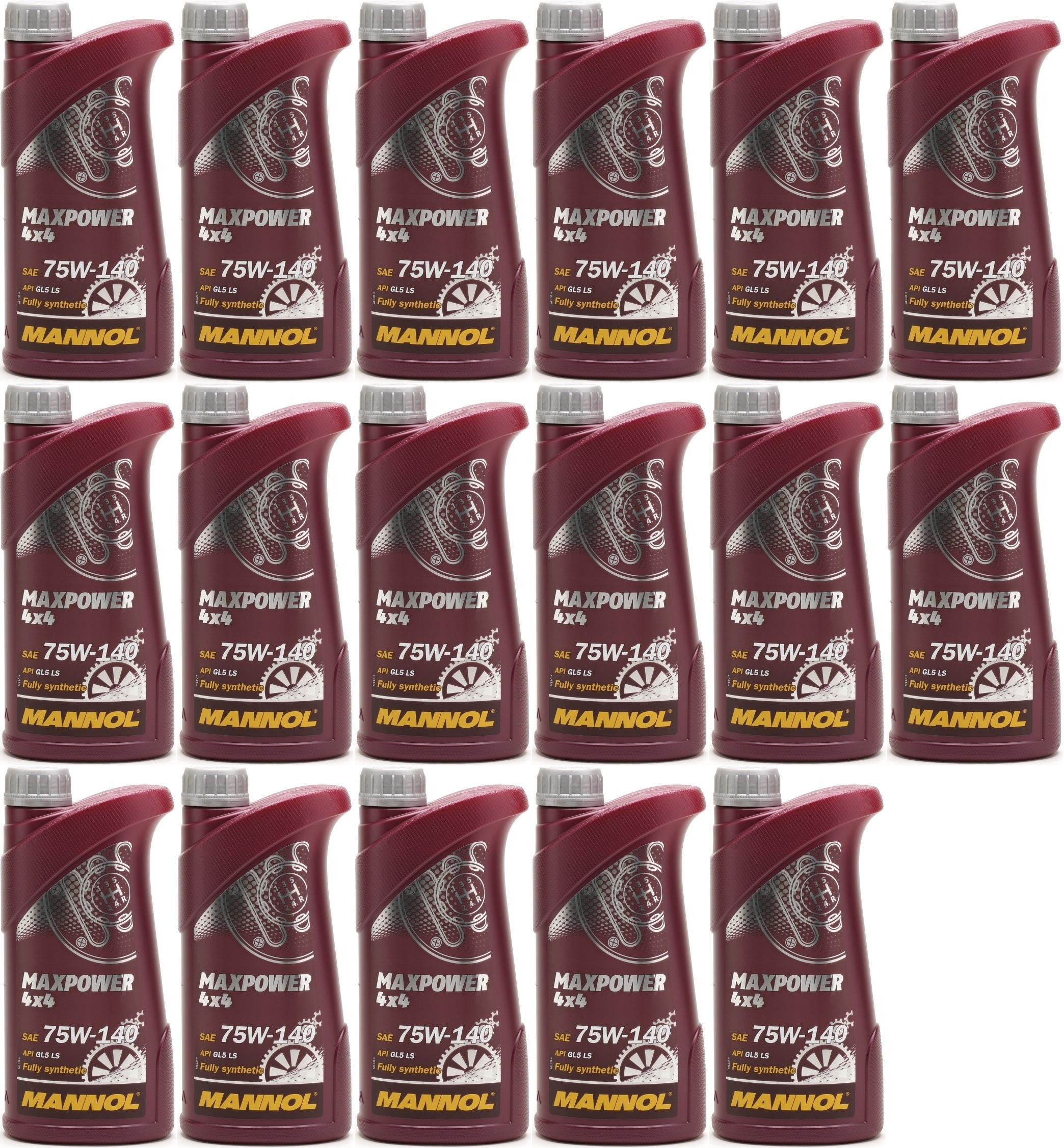 MANNOL Maxpower 4x4 75W-140 API GL 5 LS 17x 1l = 17 Liter