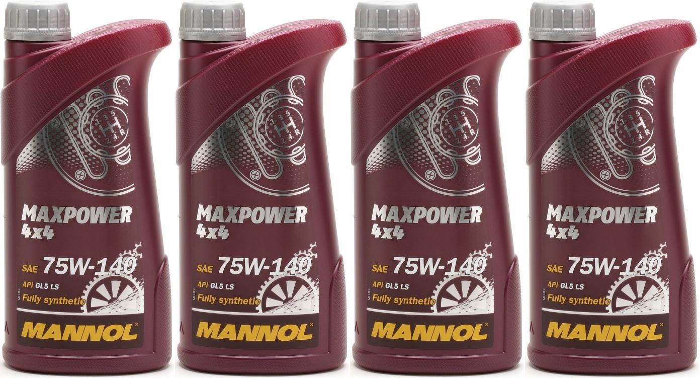 MANNOL Maxpower 4x4 75W-140 API GL 5 LS 4x 1l = 4 Liter