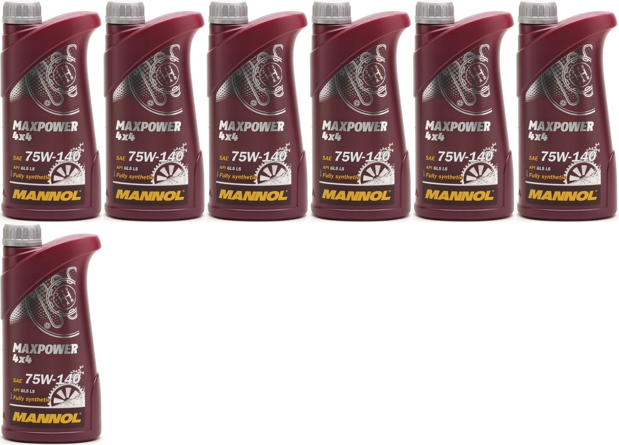 MANNOL Maxpower 4x4 75W-140 API GL 5 LS 7x 1l = 7 Liter
