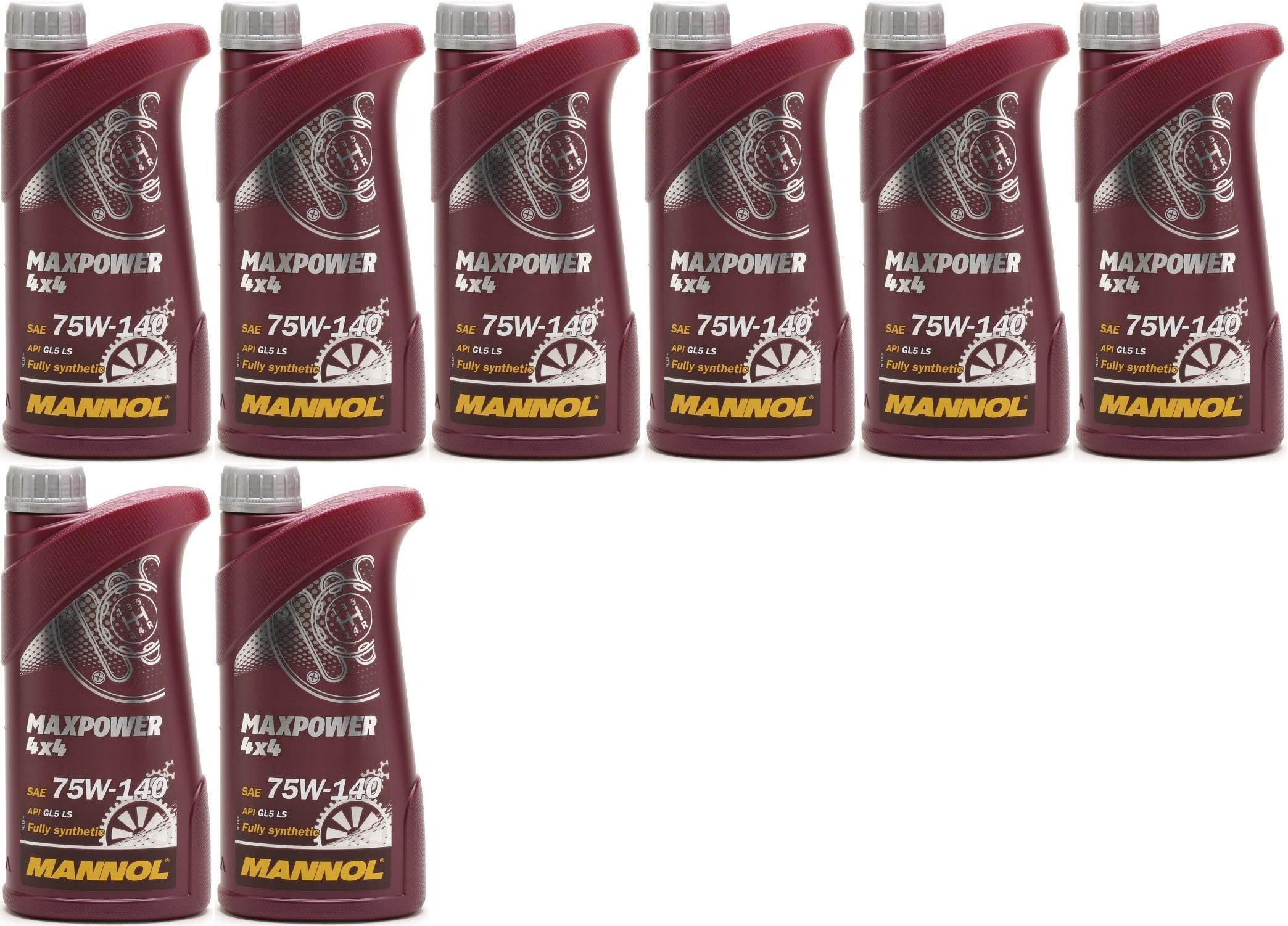 MANNOL Maxpower 4x4 75W-140 API GL 5 LS 8x 1l = 8 Liter