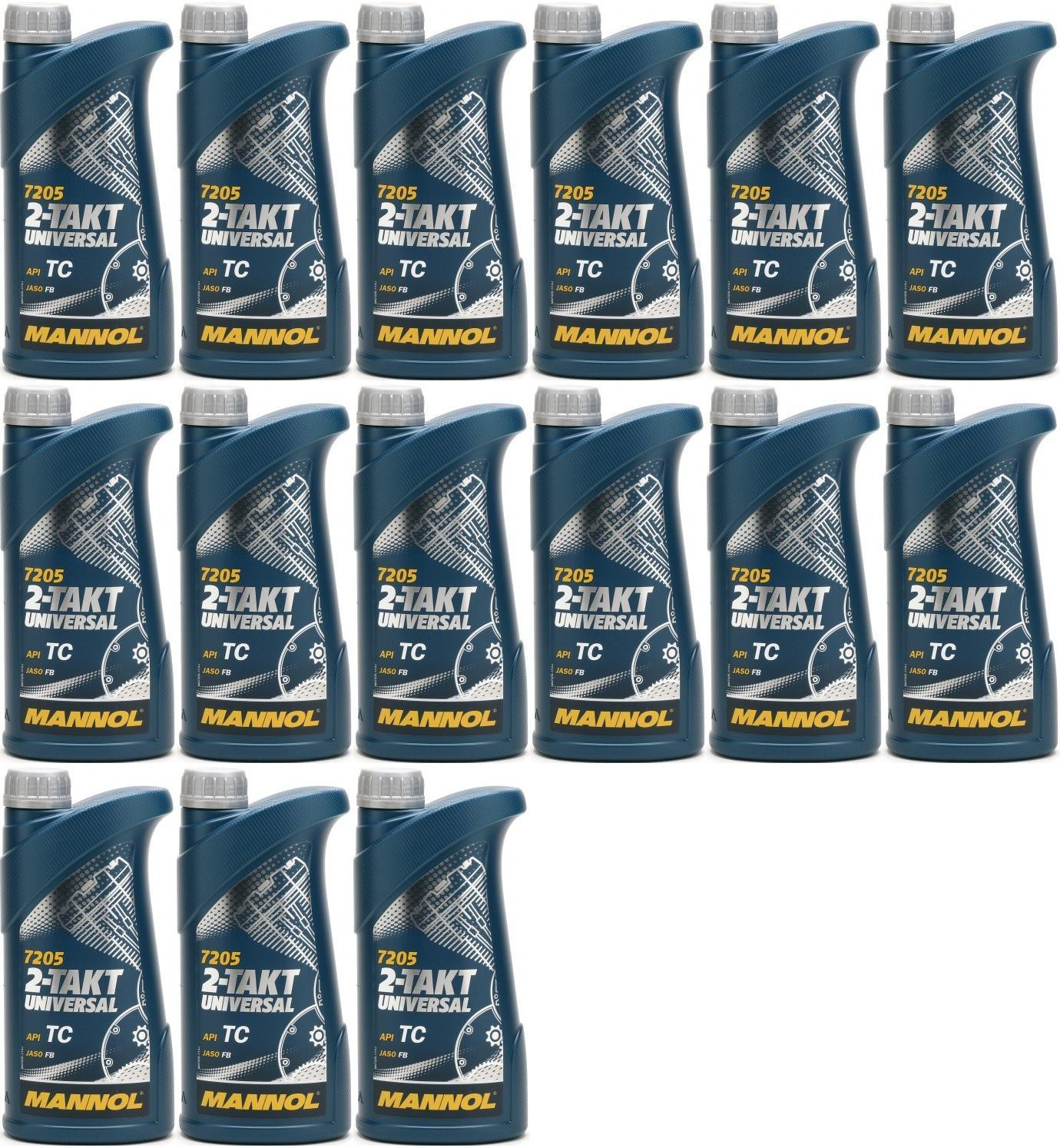 MANNOL 2-Takt Universal mineralisches Motorrad Motoröl 15x 1l = 15 Liter