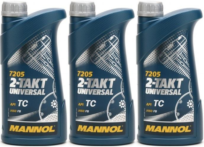 MANNOL 2-Takt Universal mineralisches Motorrad Motoröl 3x 1l = 3 Liter