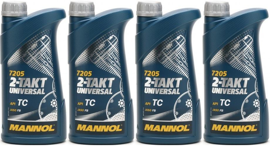 MANNOL 2-Takt Universal mineralisches Motorrad Motoröl 4x 1l = 4 Liter