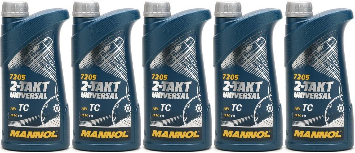 MANNOL 2-Takt Universal mineralisches Motorrad Motoröl 5x 1l = 5 Liter