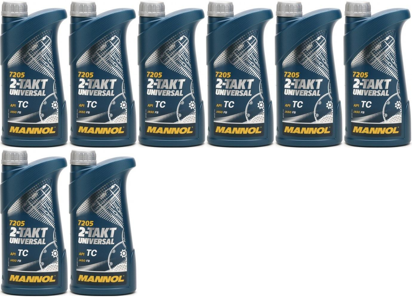 MANNOL 2-Takt Universal mineralisches Motorrad Motoröl 8x 1l = 8 Liter