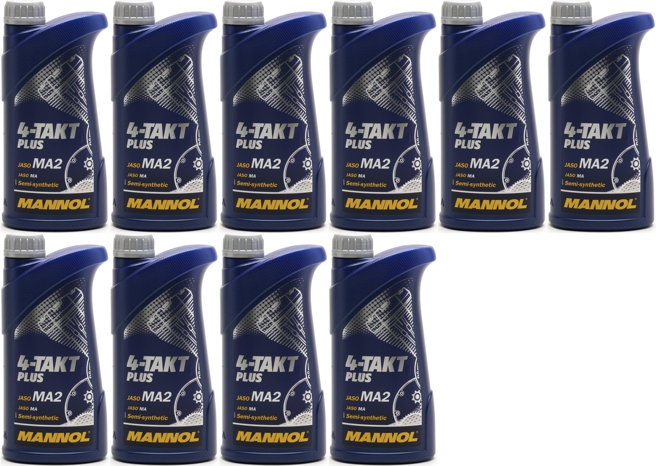 MANNOL 4-Takt Plus 10W-40 Motorrad Motoröl 10x 1l = 10 Liter