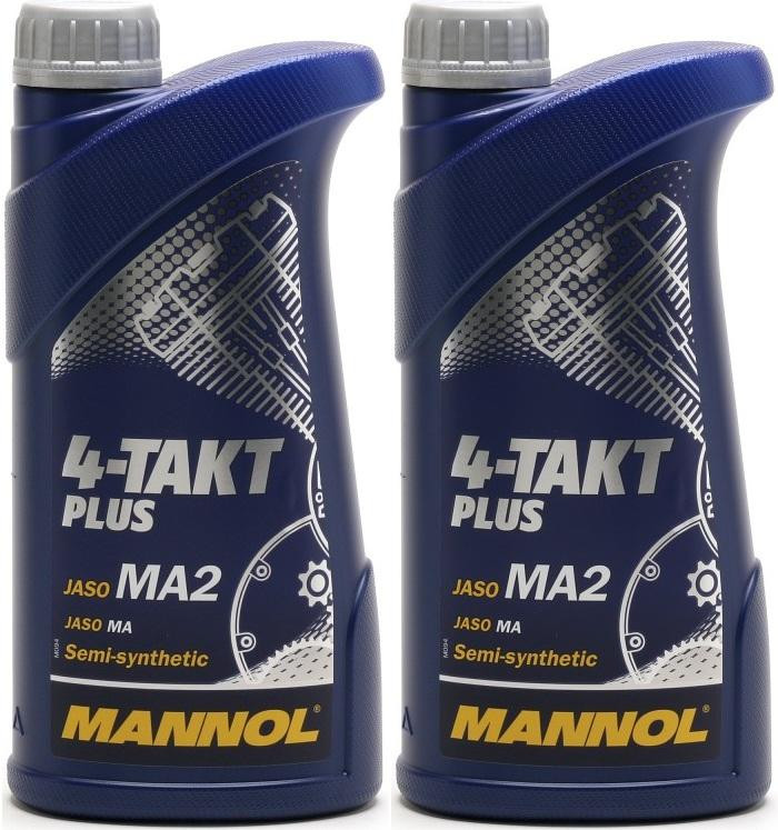 MANNOL 4-Takt Plus 10W-40 Motorrad Motoröl 2x 1l = 2 Liter