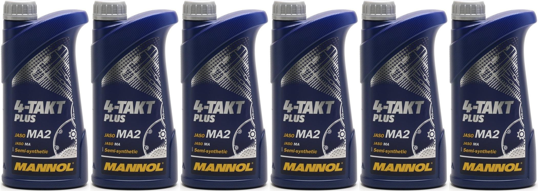 MANNOL 4-Takt Plus 10W-40 Motorrad Motoröl 6x 1l = 6 Liter