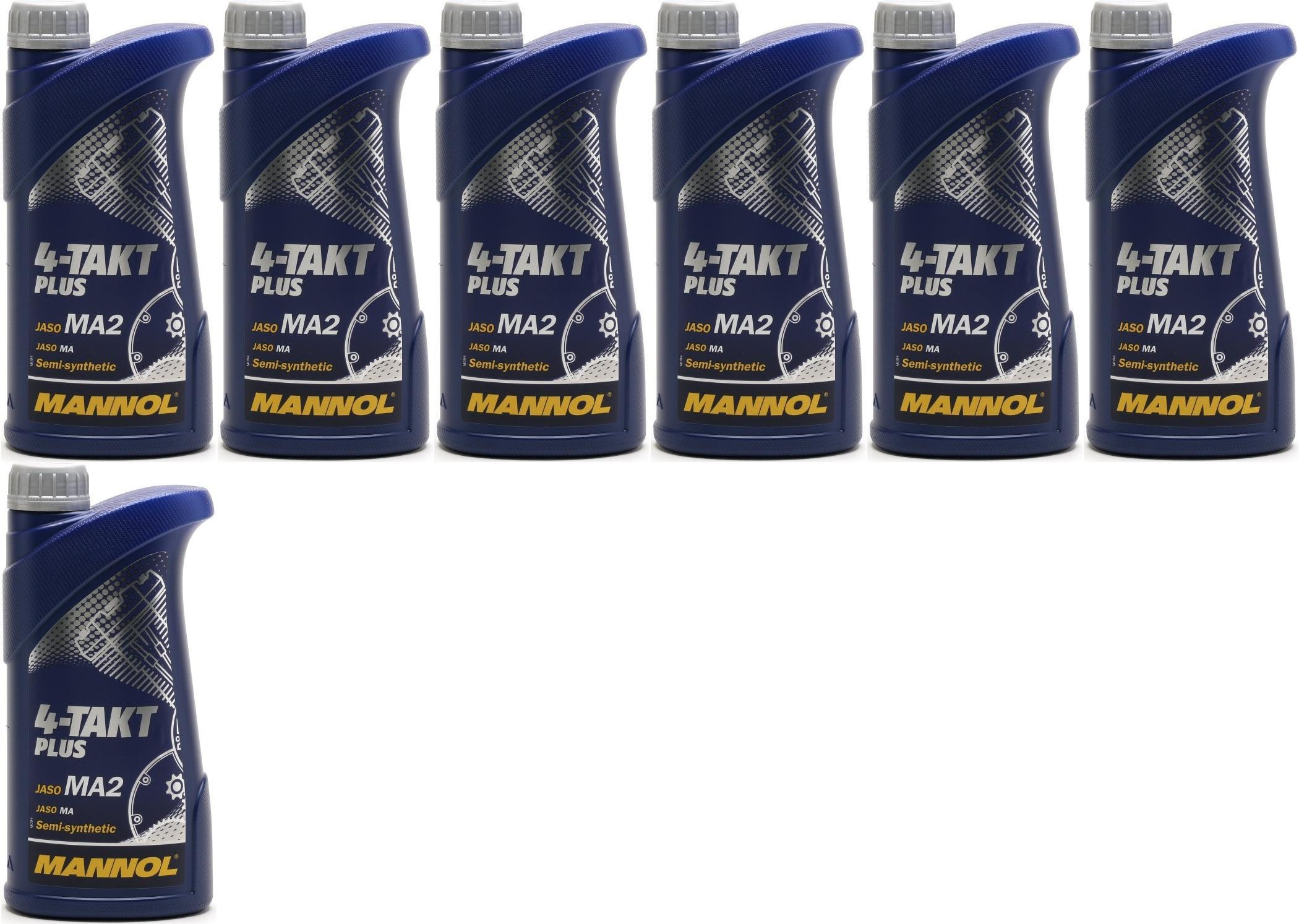 MANNOL 4-Takt Plus 10W-40 Motorrad Motoröl 7x 1l = 7 Liter