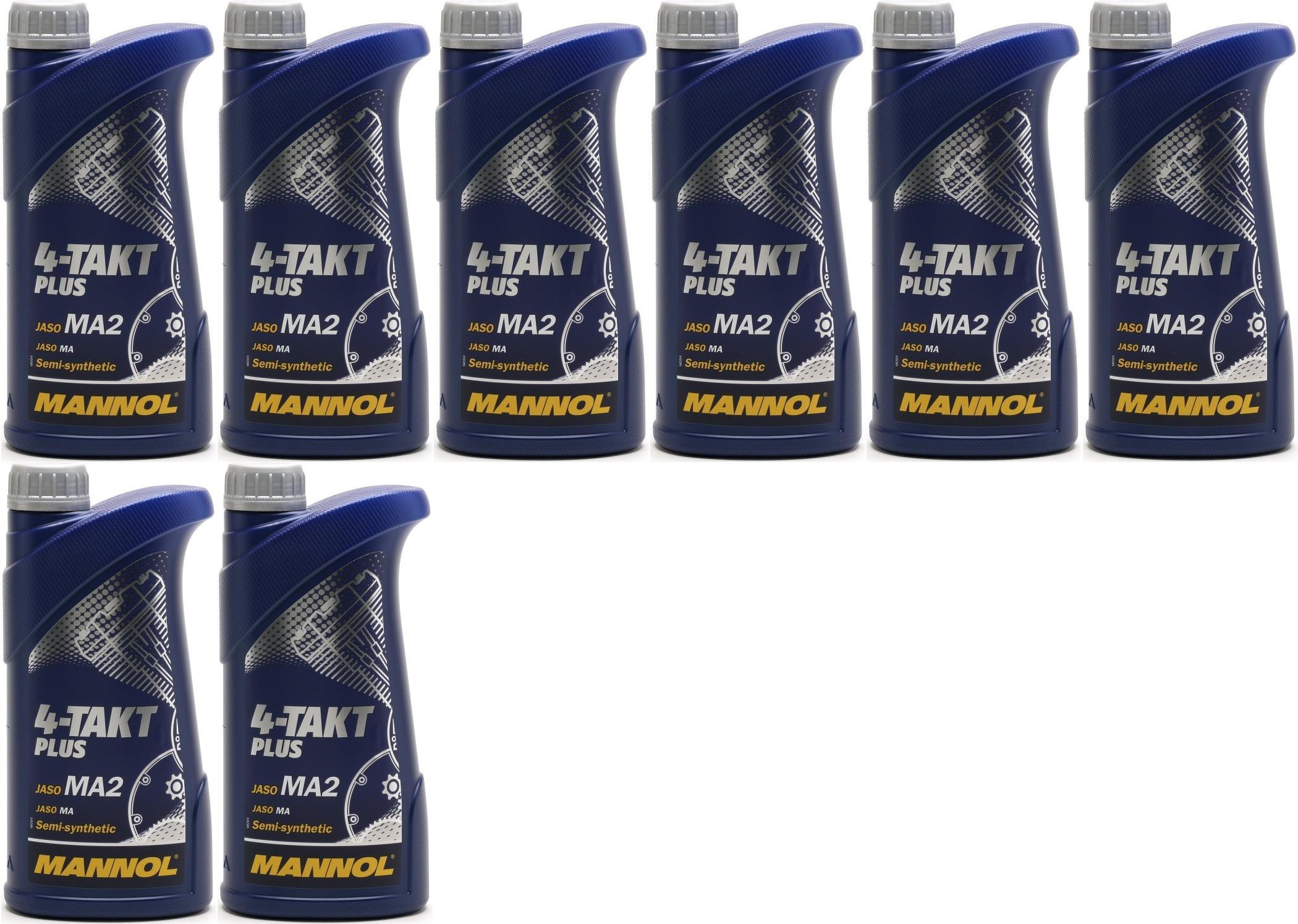 MANNOL 4-Takt Plus 10W-40 Motorrad Motoröl 8x 1l = 8 Liter