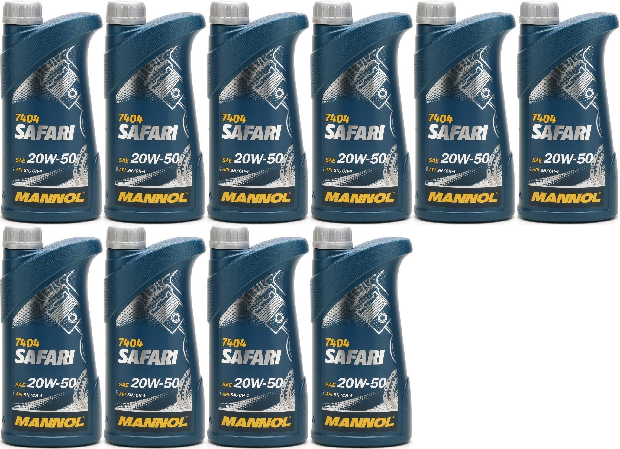 MANNOL Safari 20W-50 Motoröl 10x 1l = 10 Liter