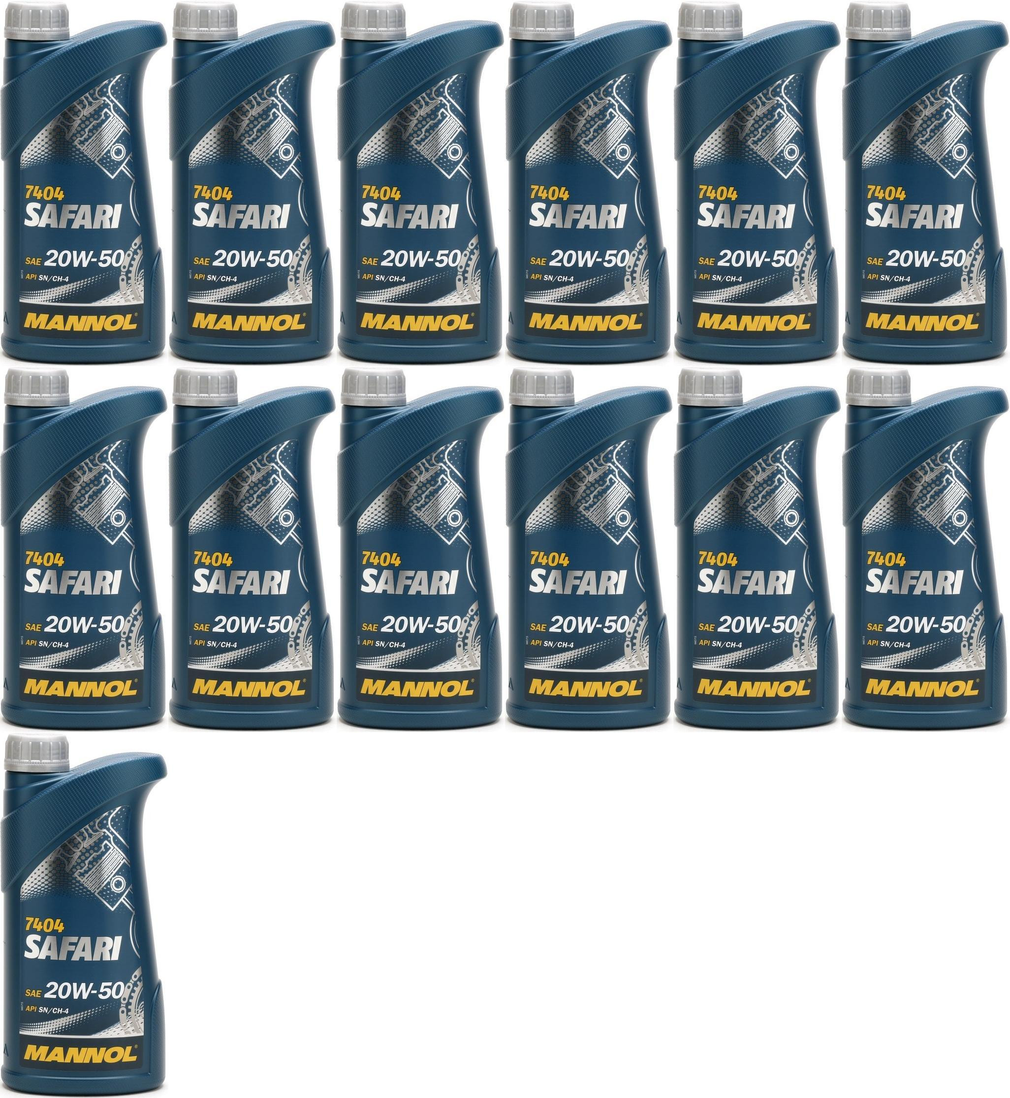 MANNOL Safari 20W-50 Motoröl 13x 1l = 13 Liter