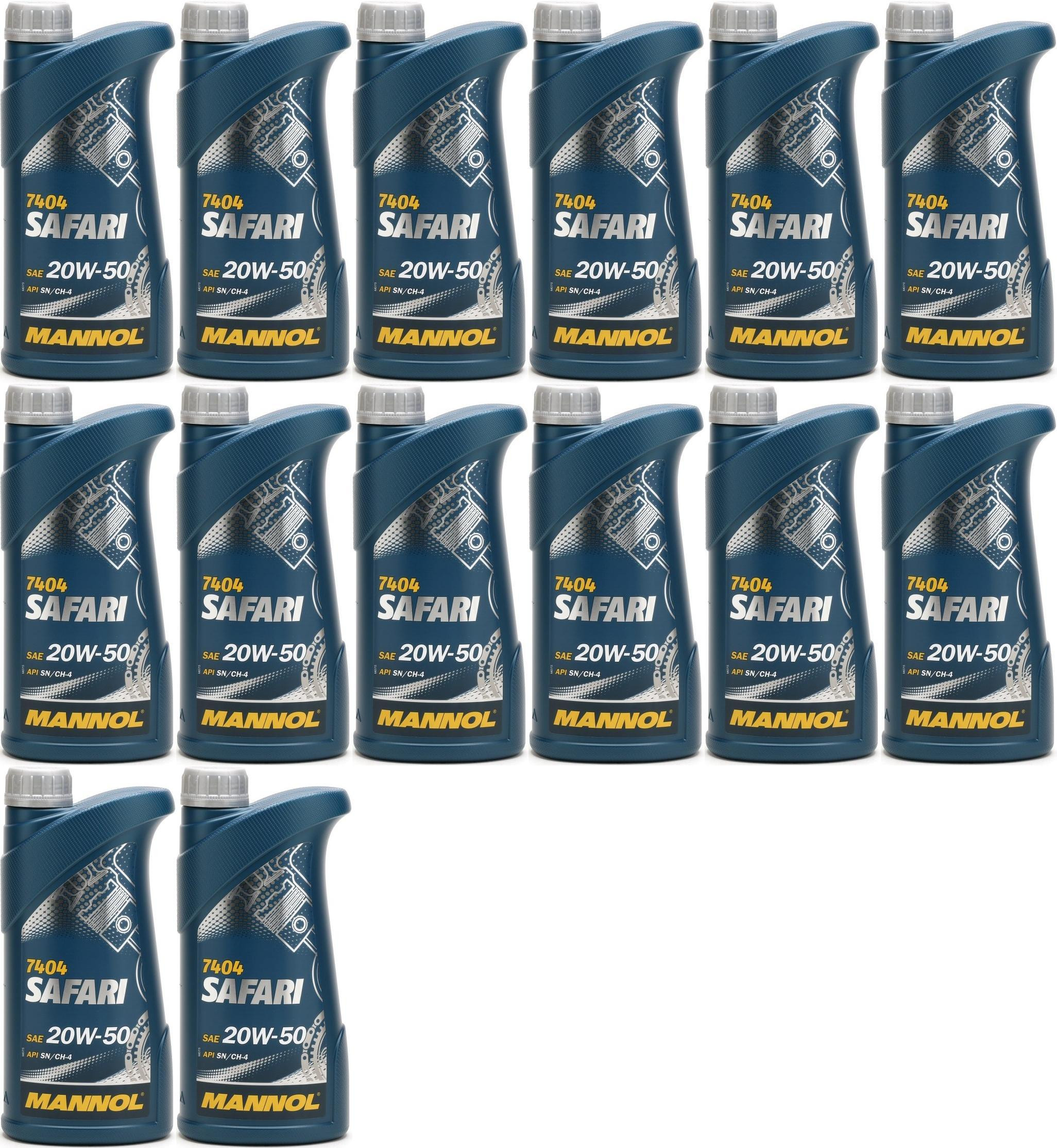 MANNOL Safari 20W-50 Motoröl 14x 1l = 14 Liter