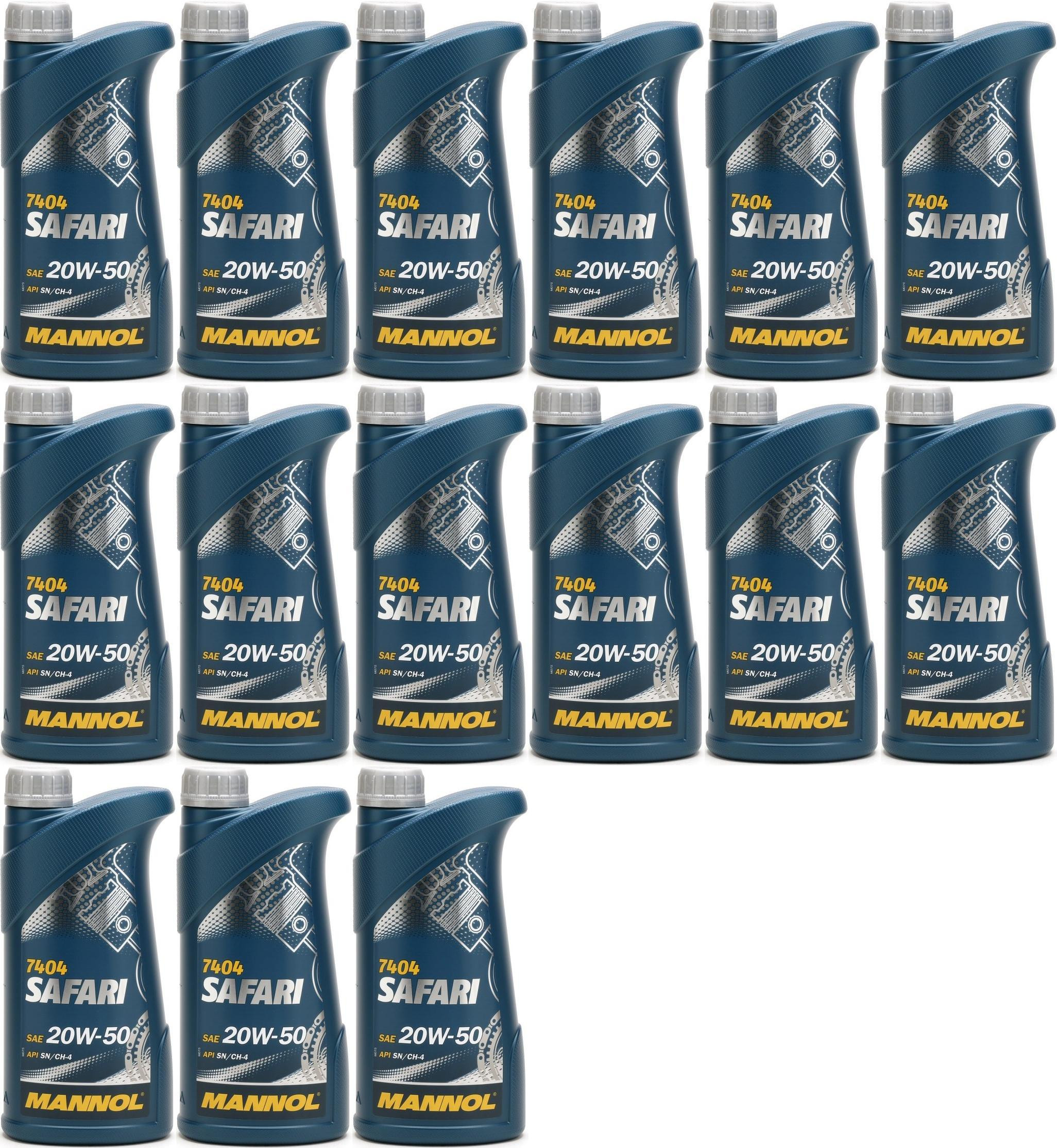 MANNOL Safari 20W-50 Motoröl 15x 1l = 15 Liter