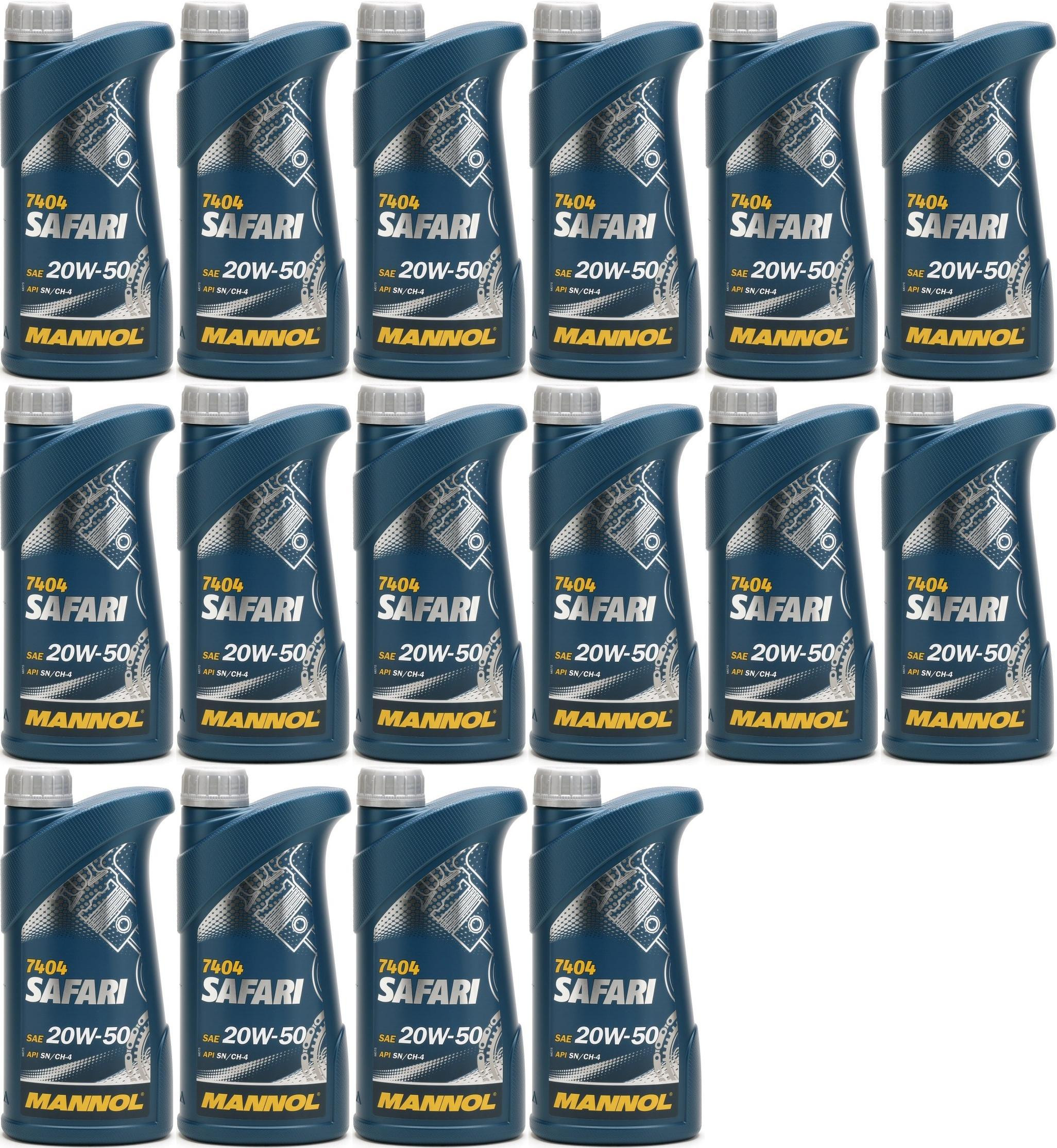 MANNOL Safari 20W-50 Motoröl 16x 1l = 16 Liter