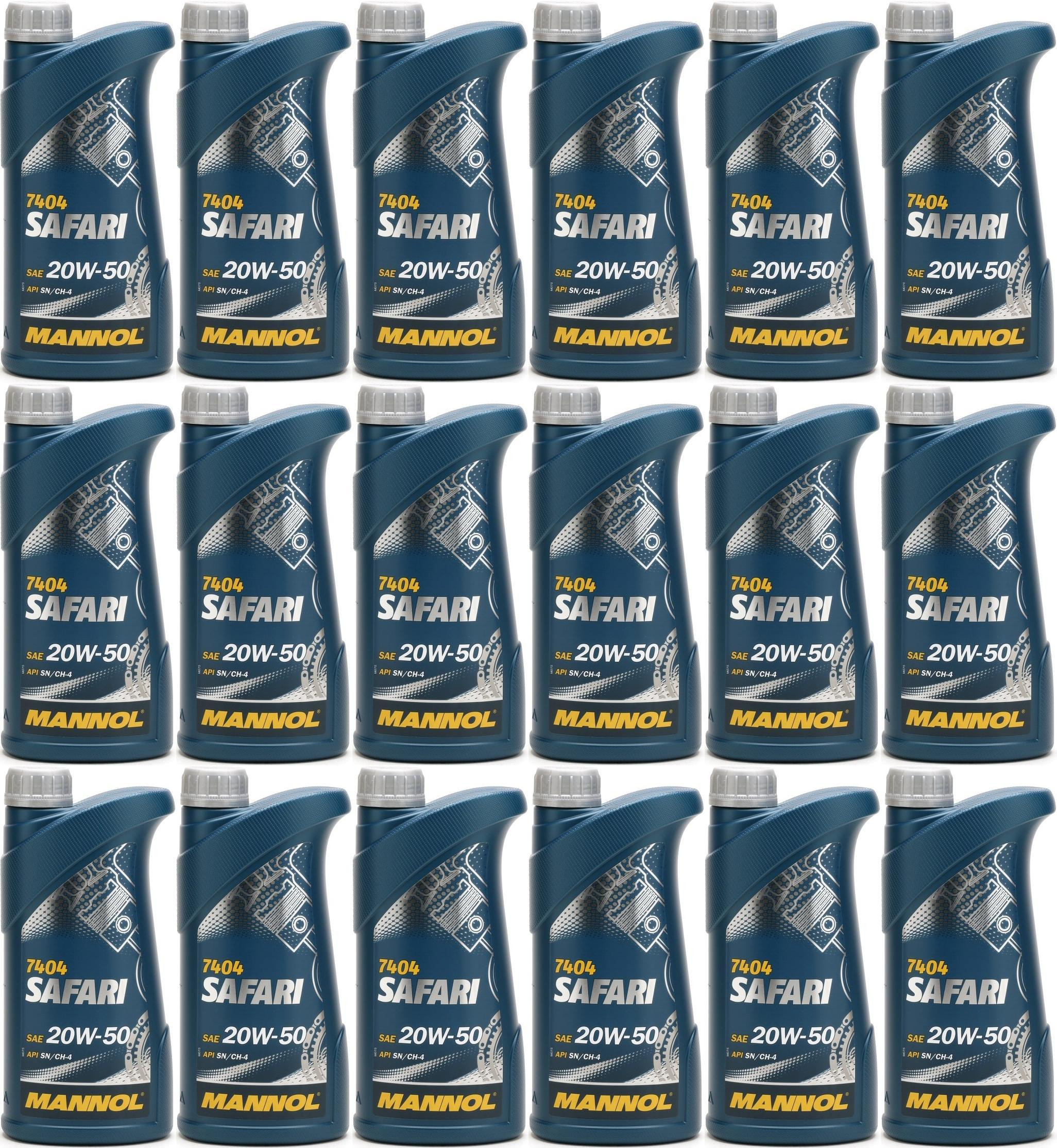 MANNOL Safari 20W-50 Motoröl 18x 1l = 18 Liter