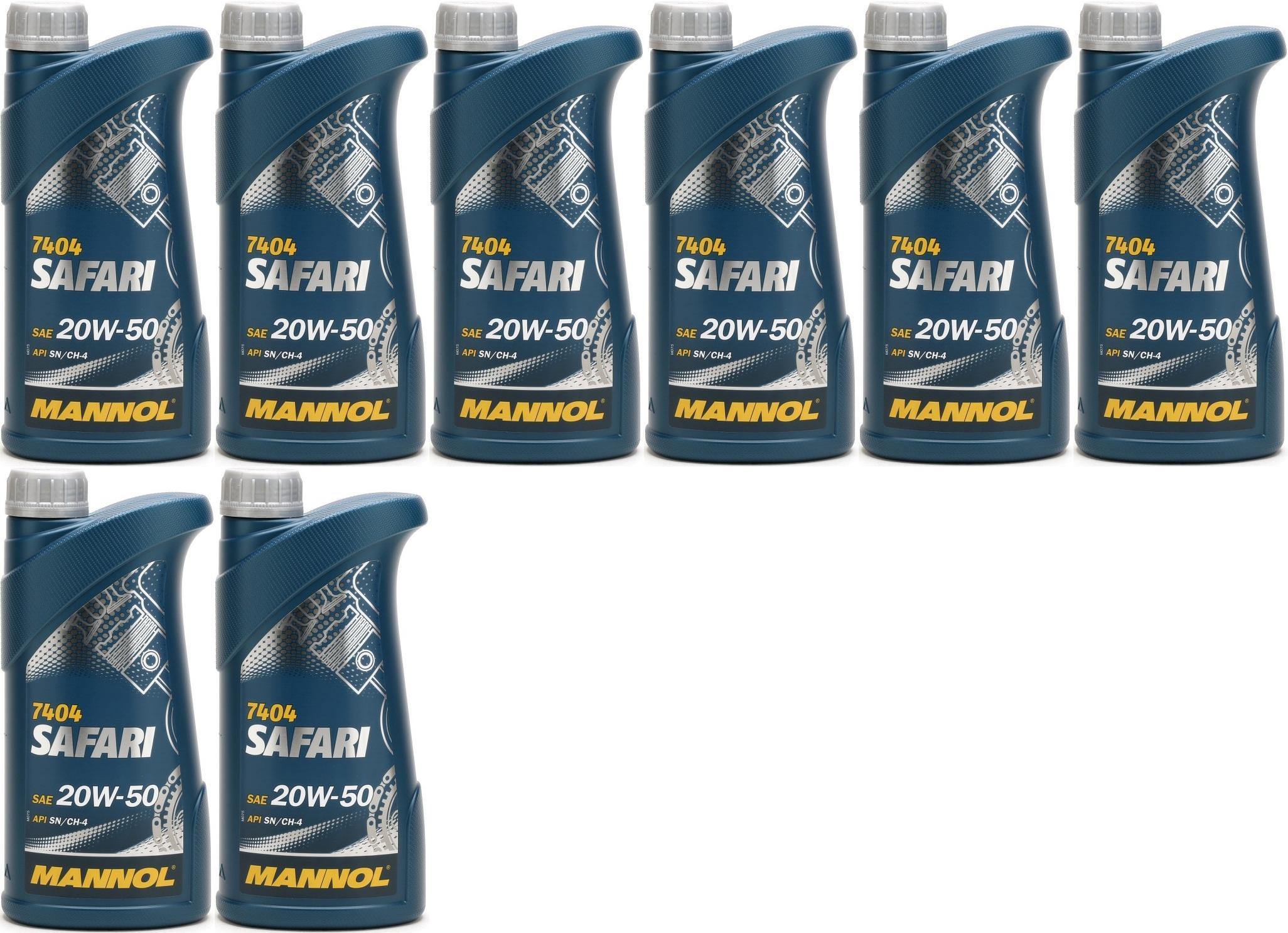 MANNOL Safari 20W-50 Motoröl 8x 1l = 8 Liter
