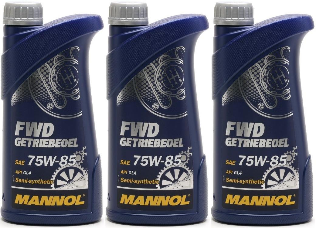 MANNOL FWD Getriebeöl 75W-85 API GL 4 3x 1l = 3 Liter