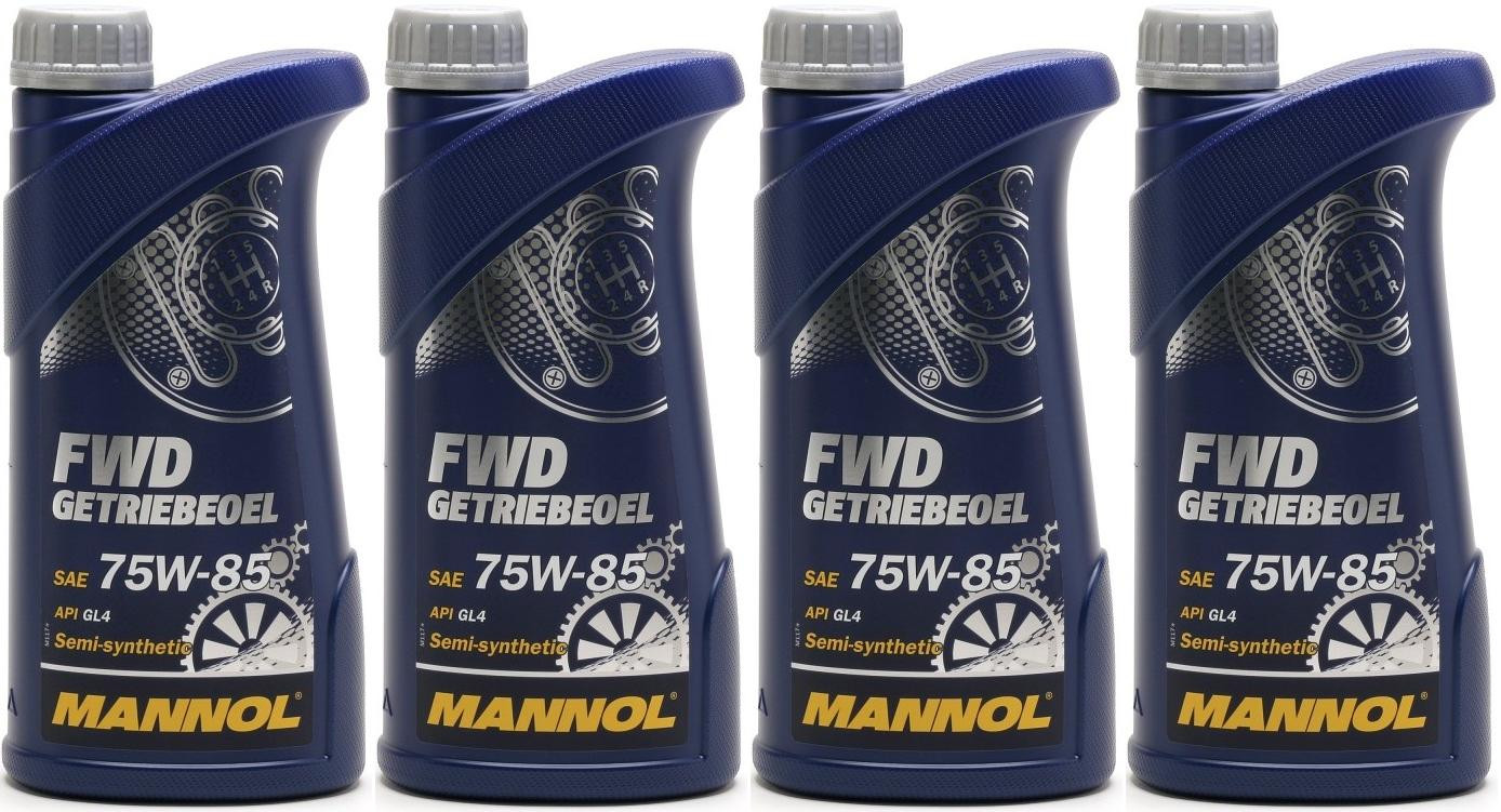 MANNOL FWD Getriebeöl 75W-85 API GL 4 4x 1l = 4 Liter