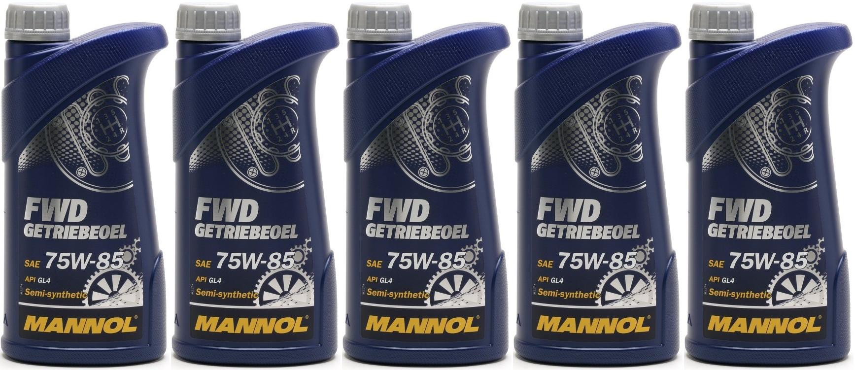 MANNOL FWD Getriebeöl 75W-85 API GL 4 5x 1l = 5 Liter